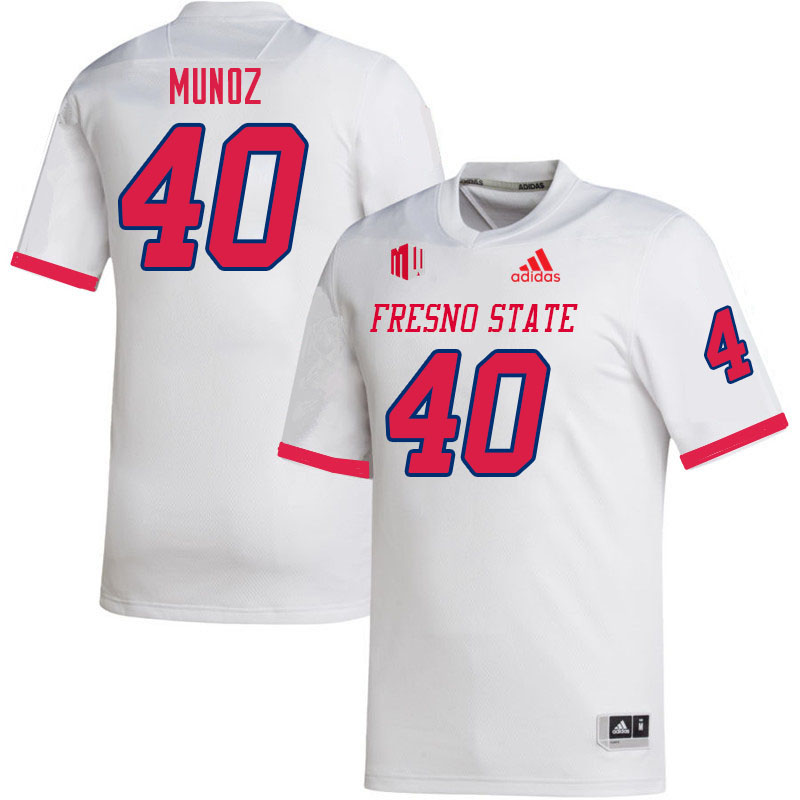 Men-Youth #40 Michael Munoz Fresno State Bulldogs College Football Jerseys Sale-White